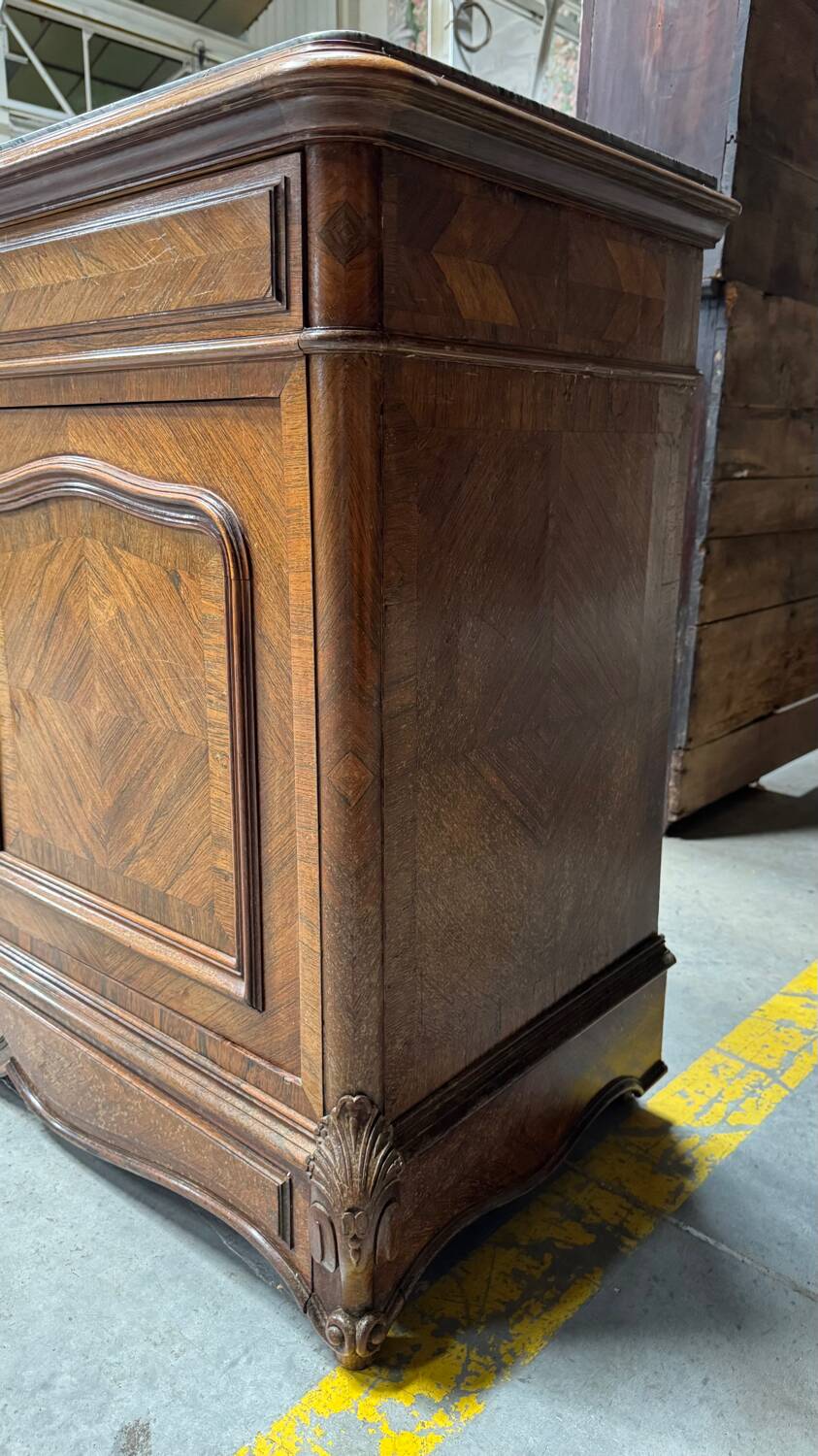 Antique chest of drawers with marble top