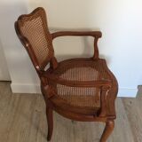 Armchair wood cherry and cannage