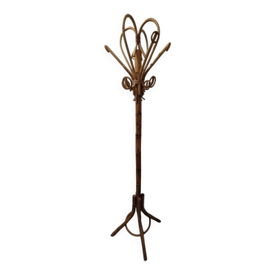 Porte manteau vintage en bambou style Franco Albini
