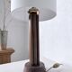 1940s Art Deco oak desk lamp