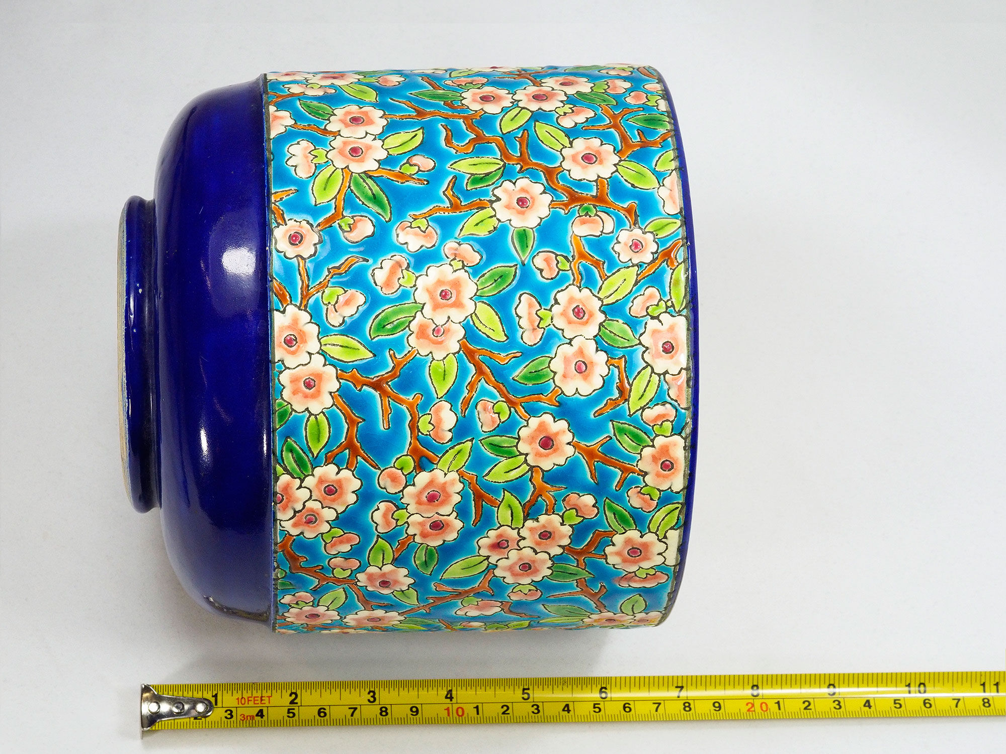 French Art Deco Longwy Faience Cachepot 1940s