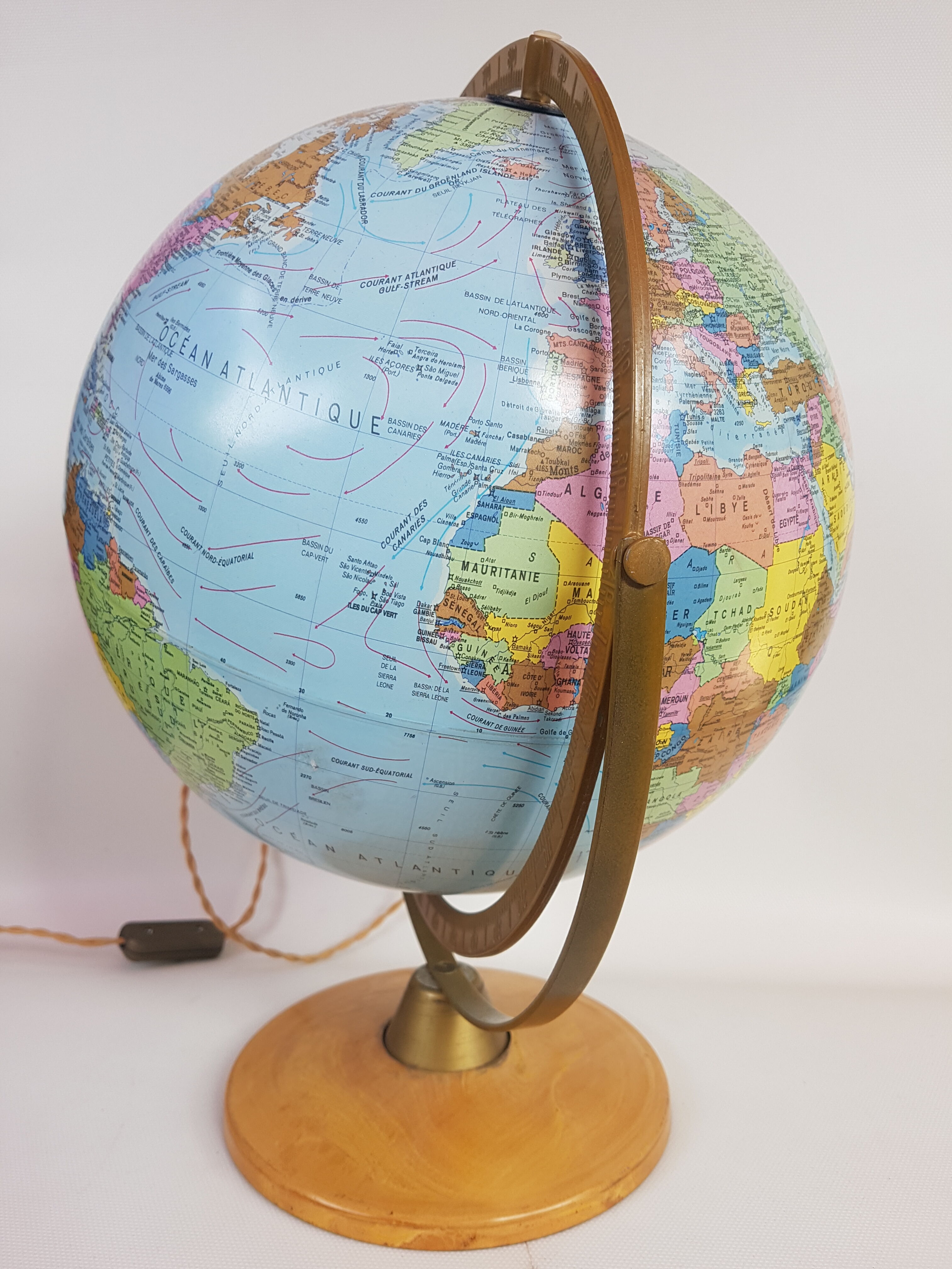Globe luminous scan globe, Denmark, 1976.