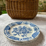 3 flat plates Ridgway Ironstone Staffordshire England Windson