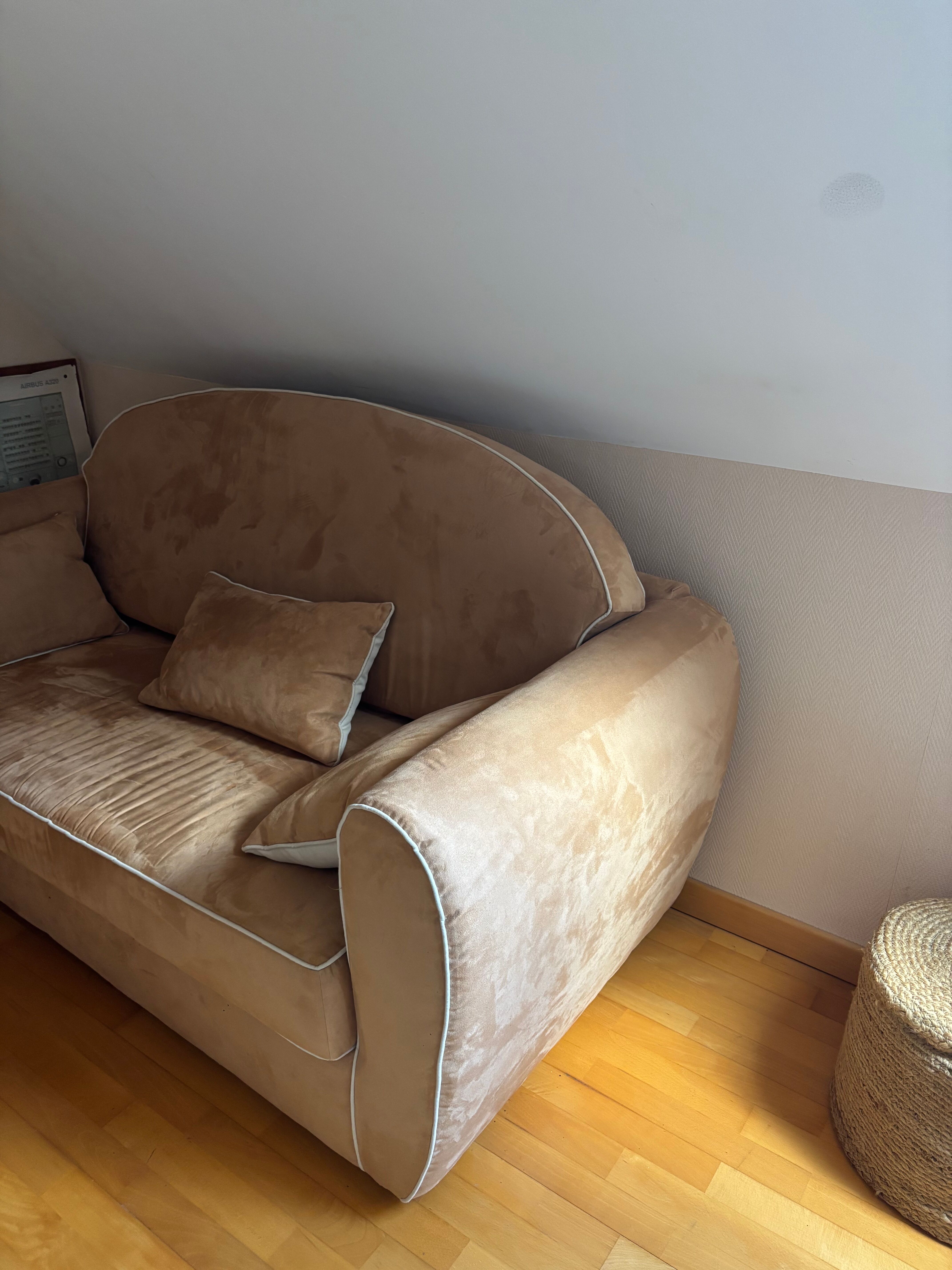 Velvet sofa