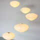 Large oval opaline glass candlestick Netherlands 1950s
