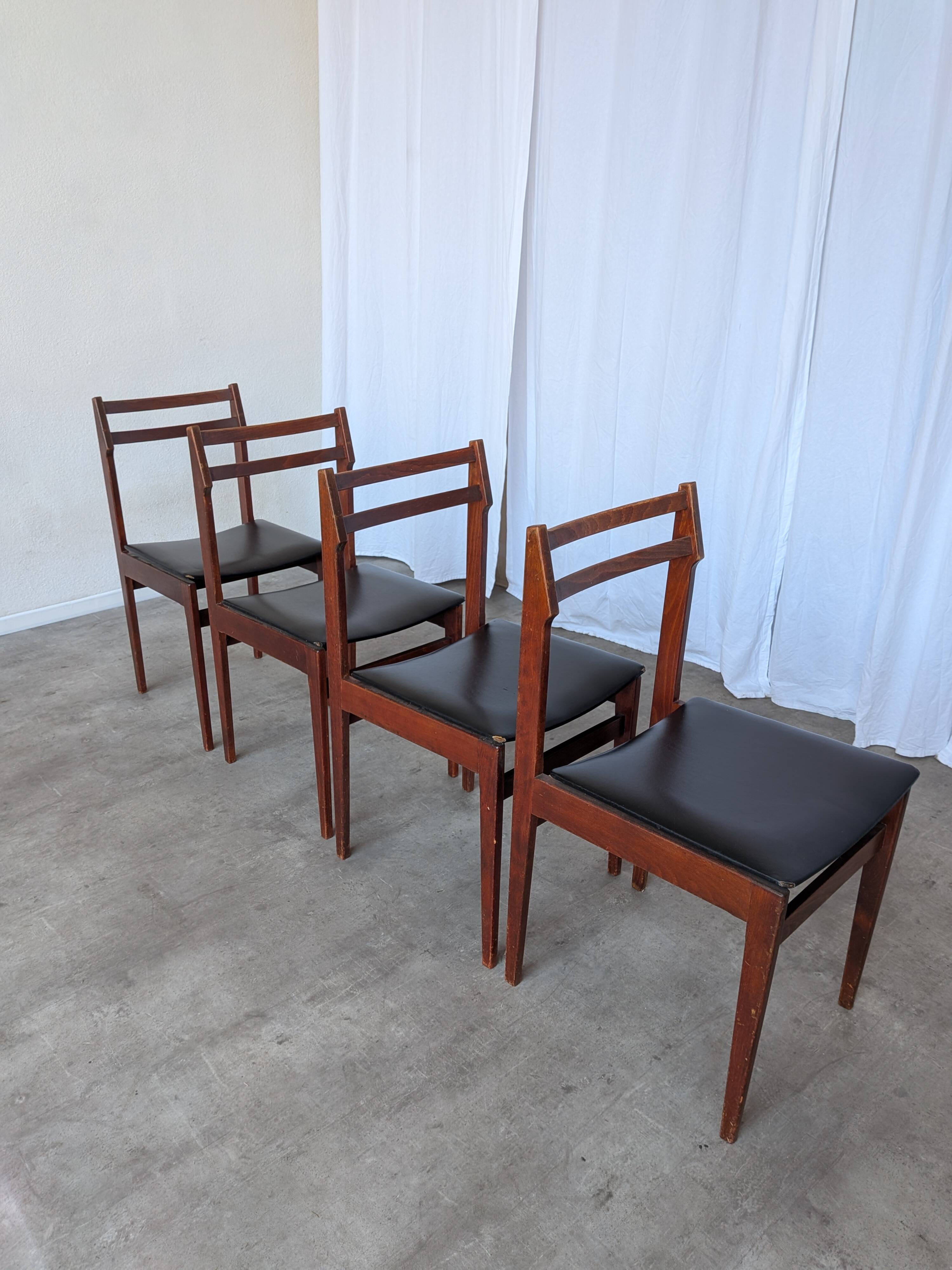 Chaises de salle à manger vintage stol kamnik : années 1970, style scandinave moderne, ensemble de 4