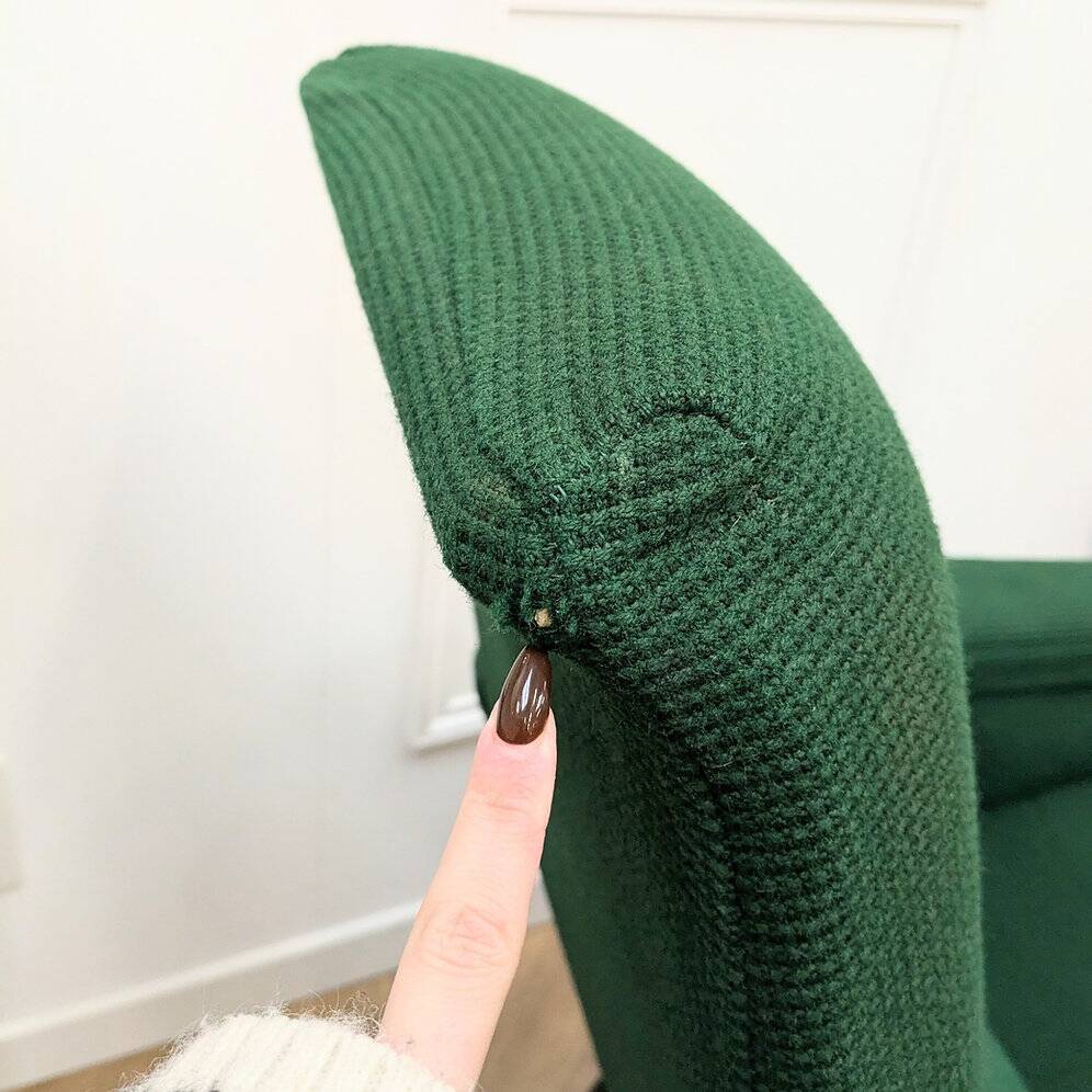 Vintage green modernist armchair