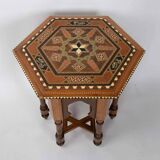 Side table with Arabic style inlays