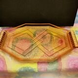 Pink art deco tray