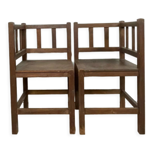 paire de chaises en chêne