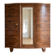 Vintage 1950s wardrobe in wood with a rosewood effect.