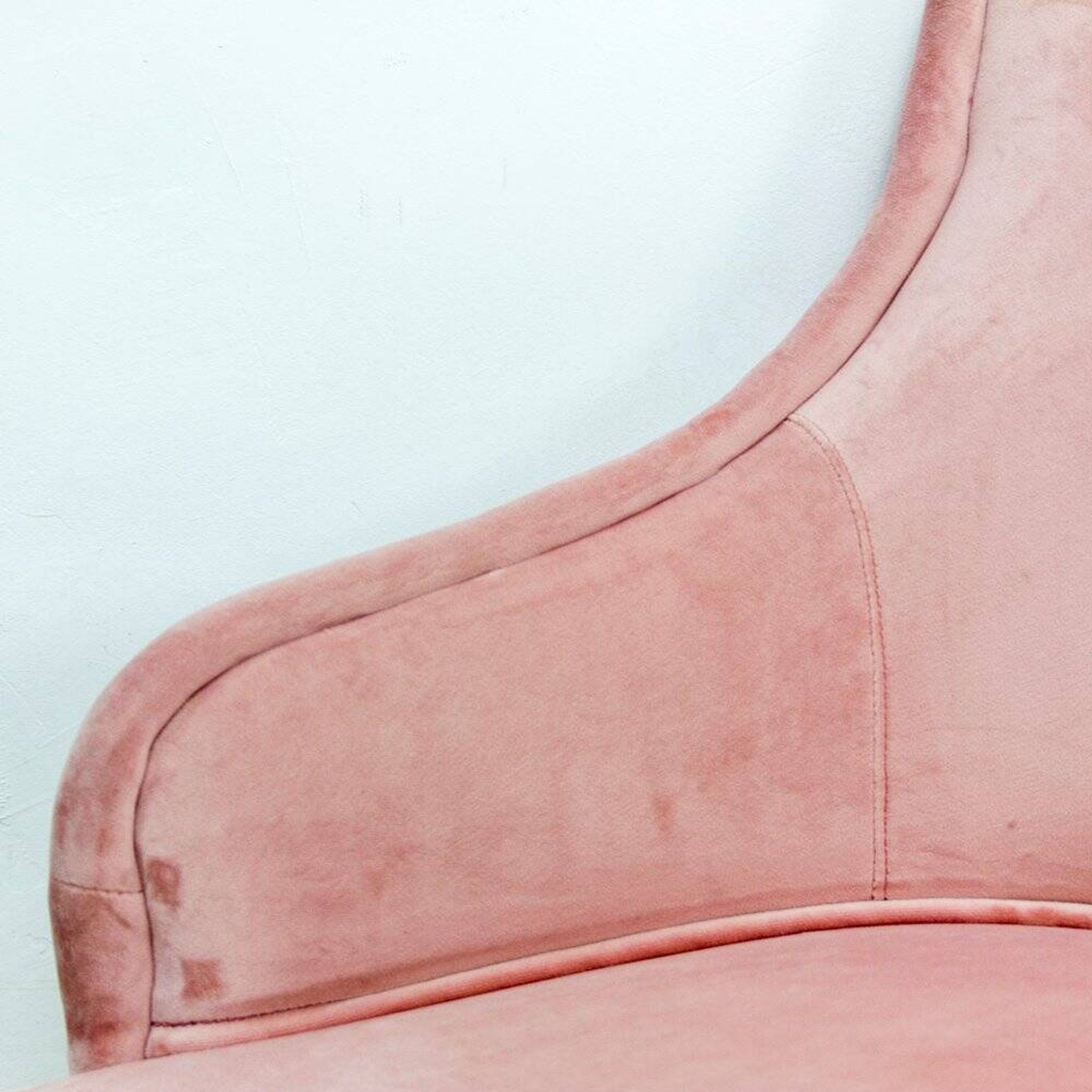 Fauteuil en tissu et bois de style mid-century, années 1950