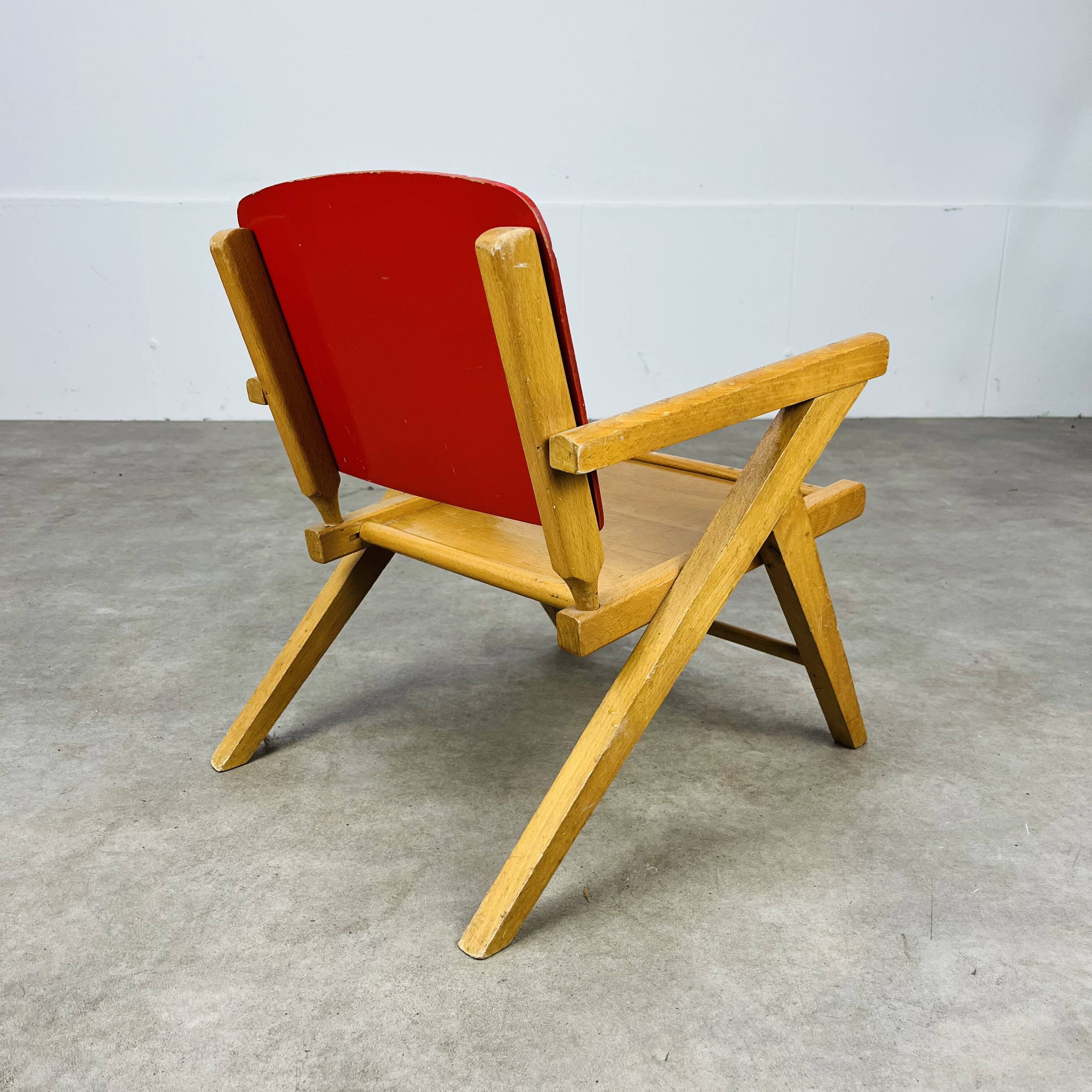 60s wooden children's armchair