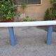 Console in White Lacquer with Cylindrical Plastic Legs by Tresoldi Salvati, 1980s