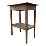 Oak spindle leg console