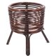 Planter pot cover in dark bamboo, 1960s