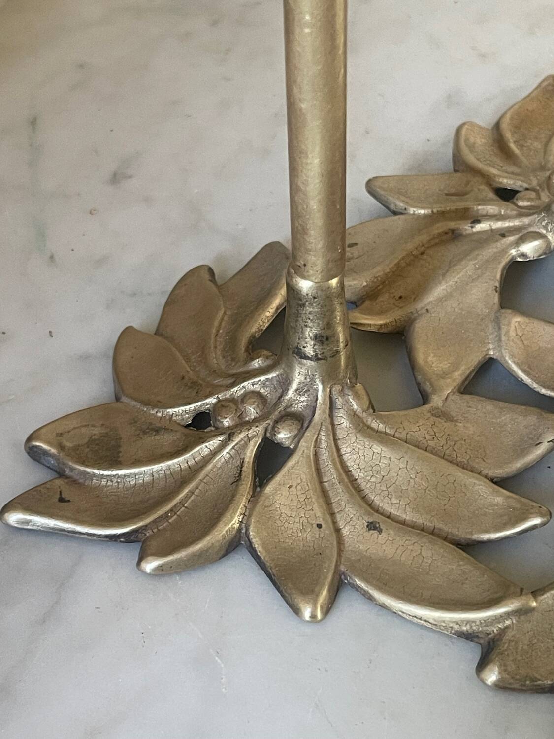 Vintage brass flower chandelier