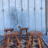 Pair of brutalist stools