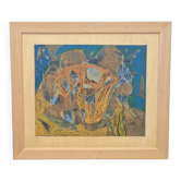Piet Koenen, Modern Surrealist Composition, Silkscreen & Mixed Media, 1990s