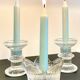 Bougeoirs cristal façon littala vintage