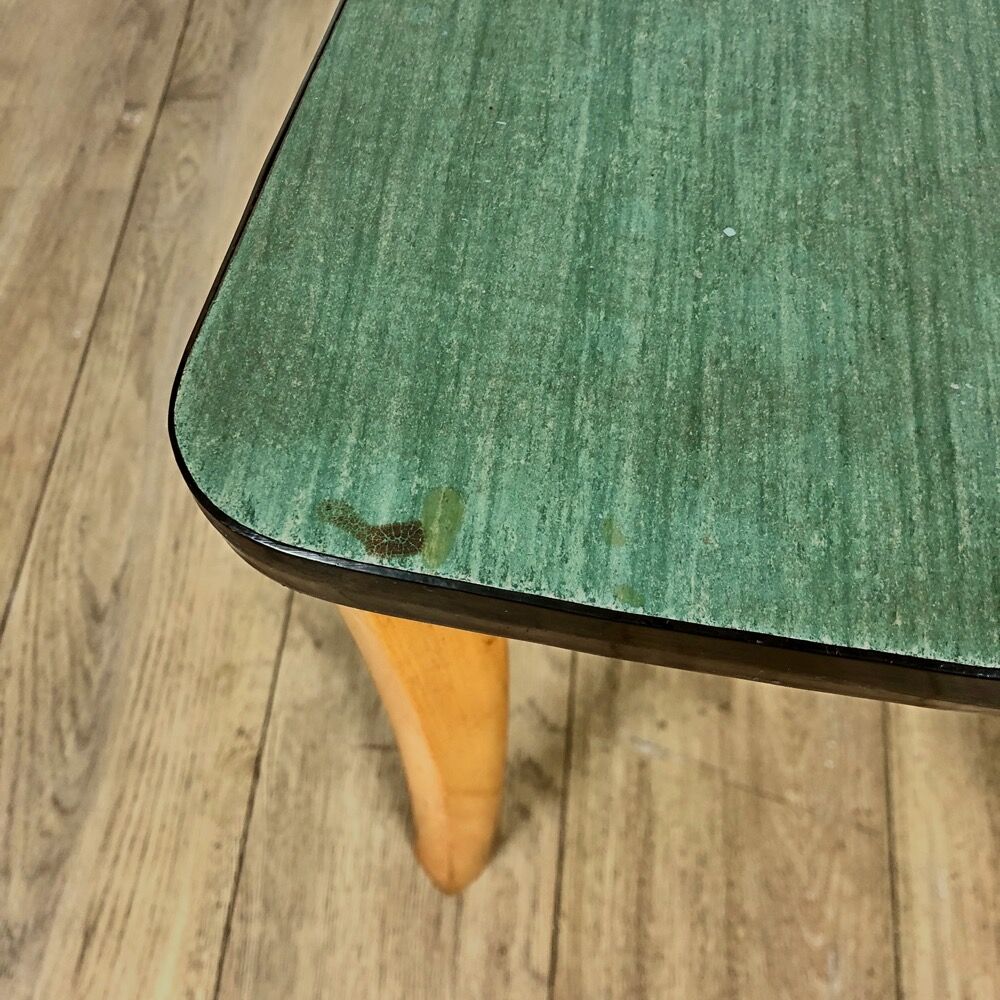 Lot of 6 chairs bistro green wood 50s