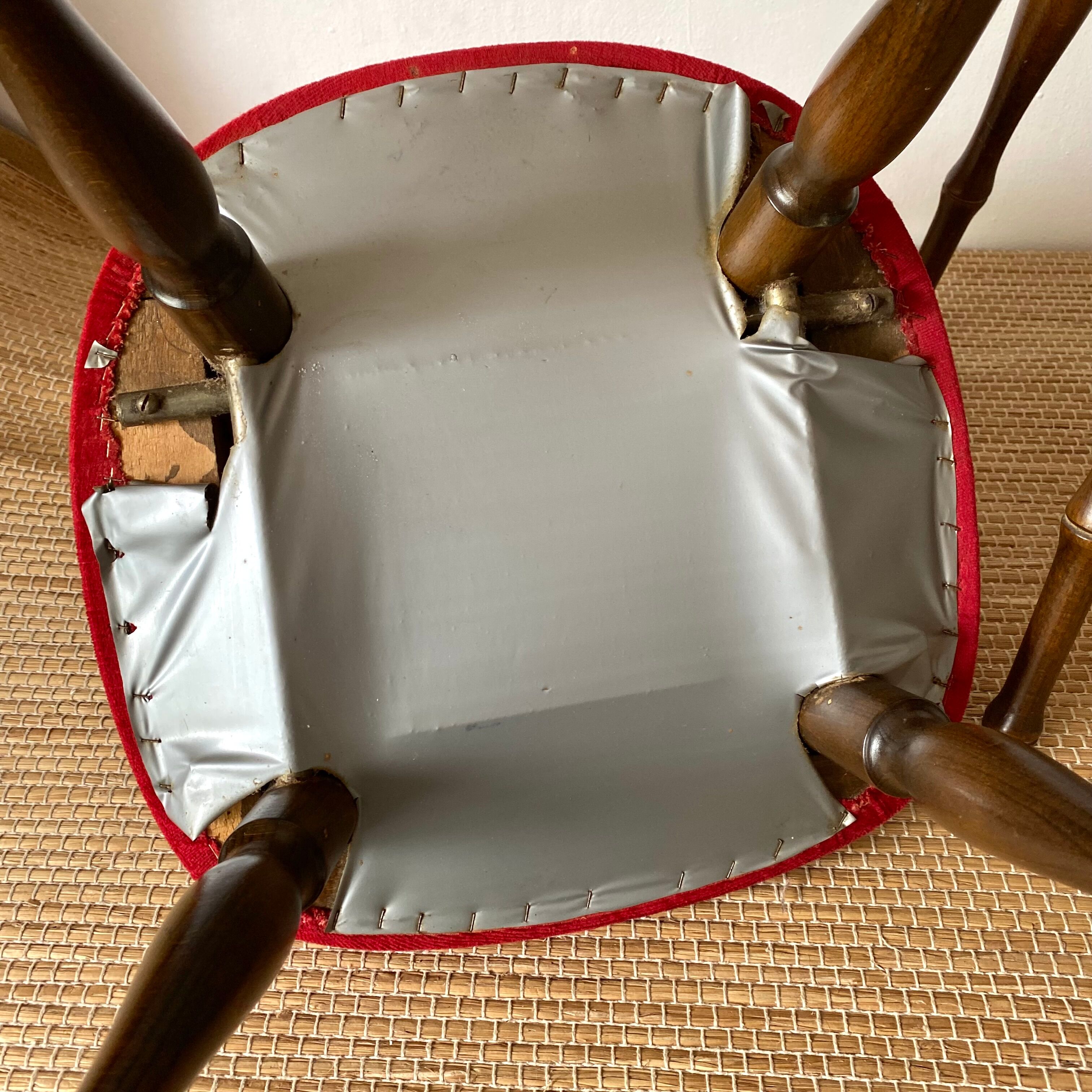 Pair of velvet chairs 60s-70s