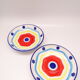 Assiette creuse multicolore en céramique italienne