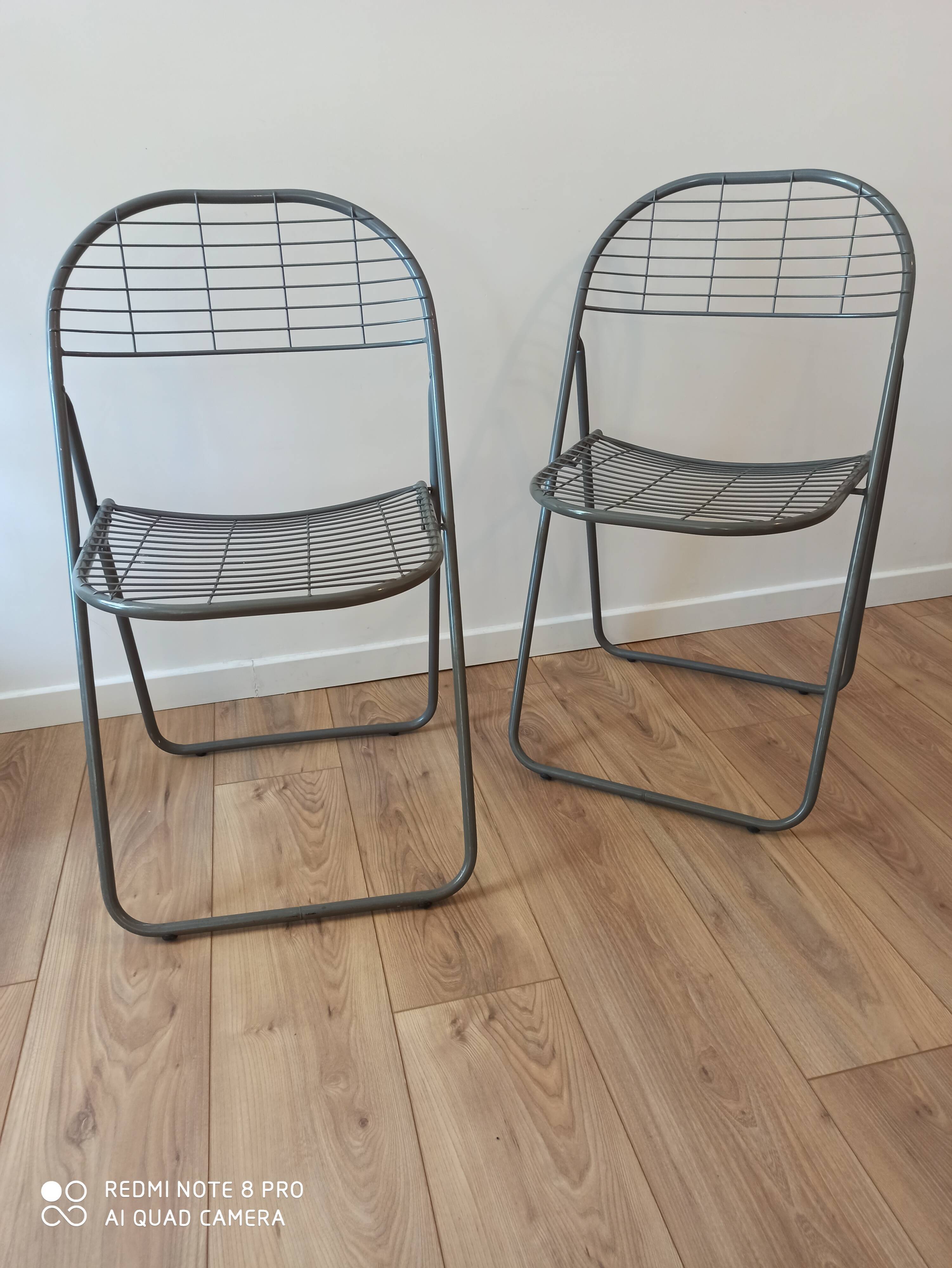 Vintage folding chairs by Niels Gammelgaard