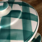 Givors earthenware tureen green tiles
