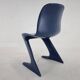 Midcentury Blue Kangaroo Chair Designed by Ernst Moeckl, Germany, 1960s