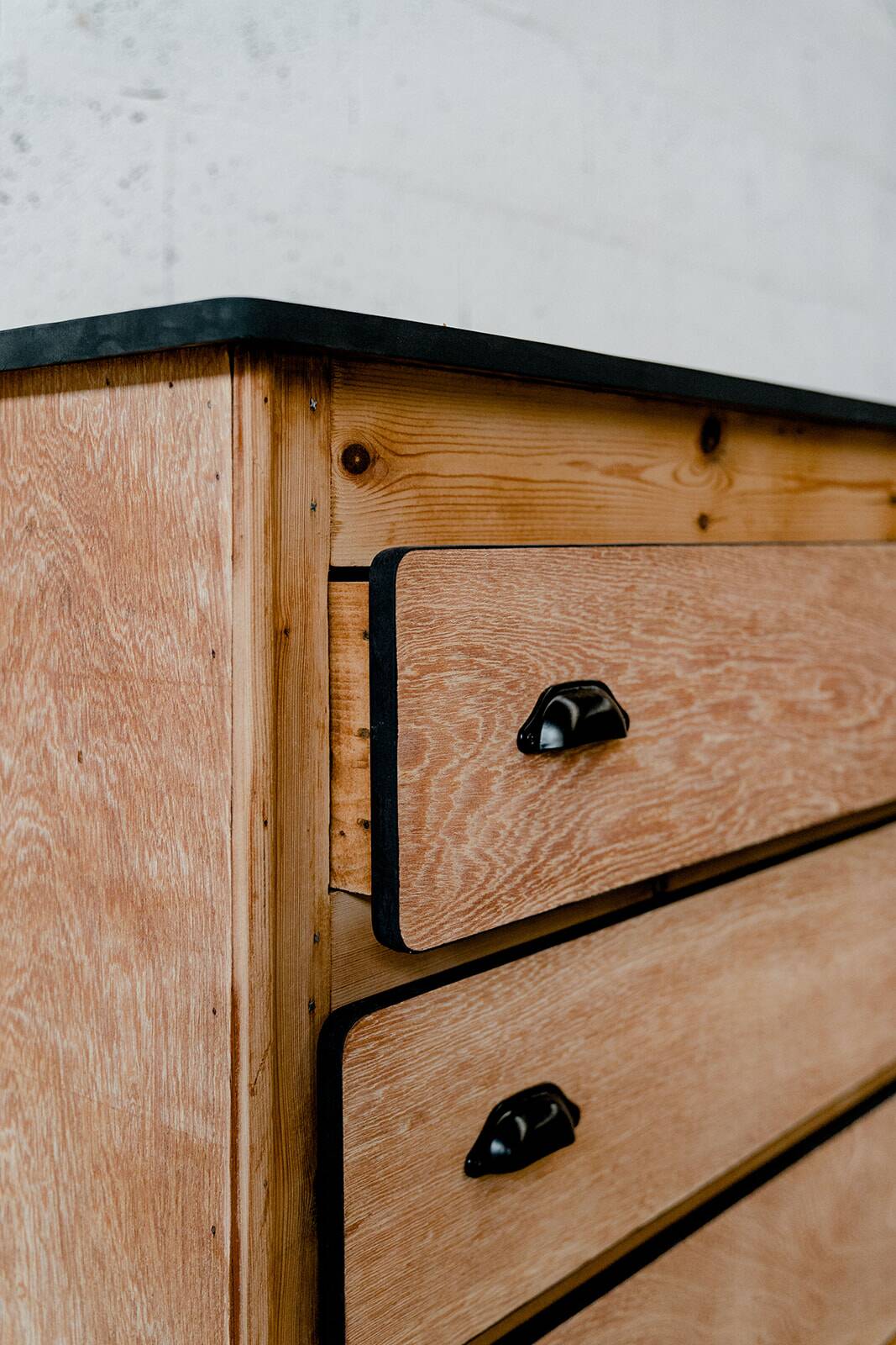 Wooden trade counter