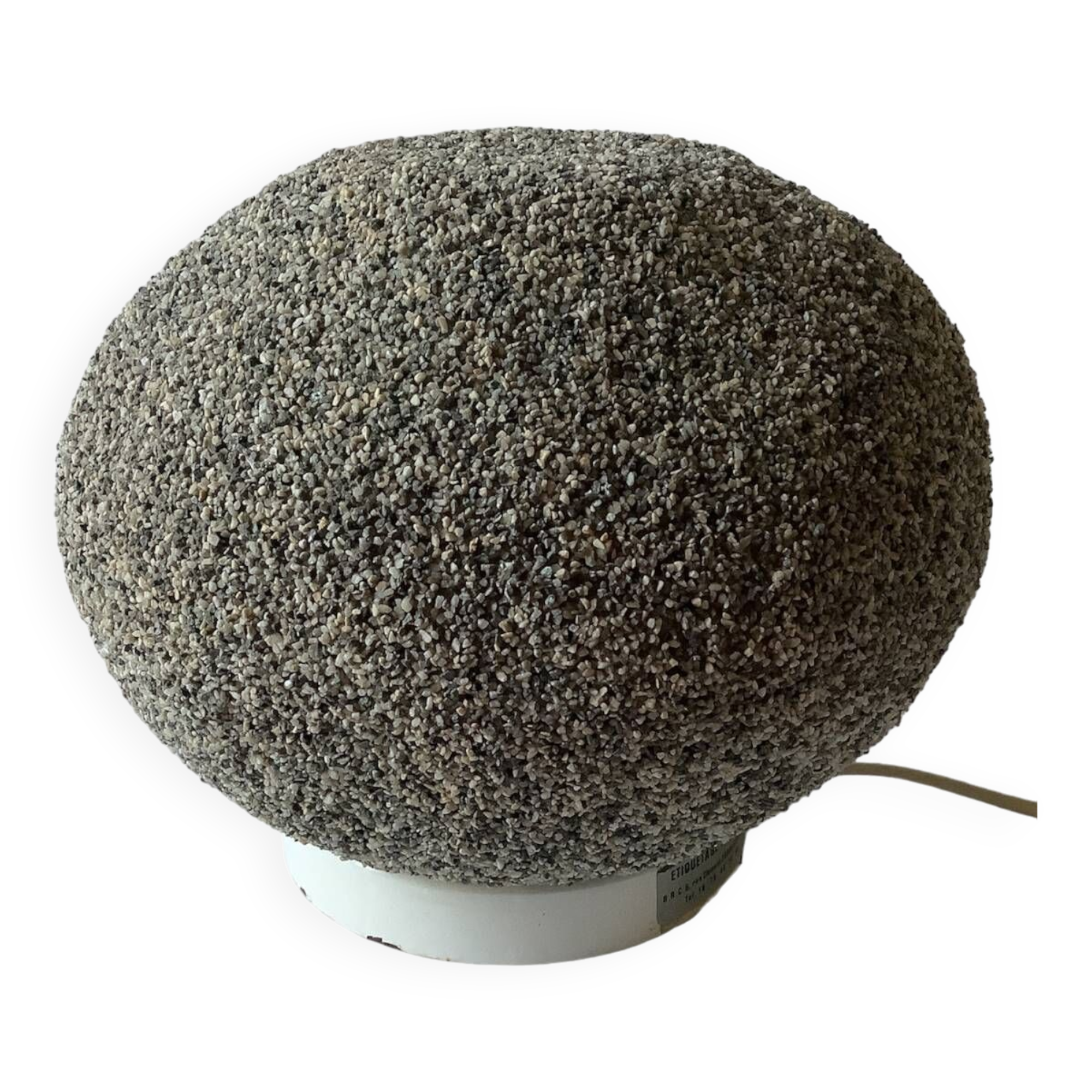 Lampe cailloux en résine 1970