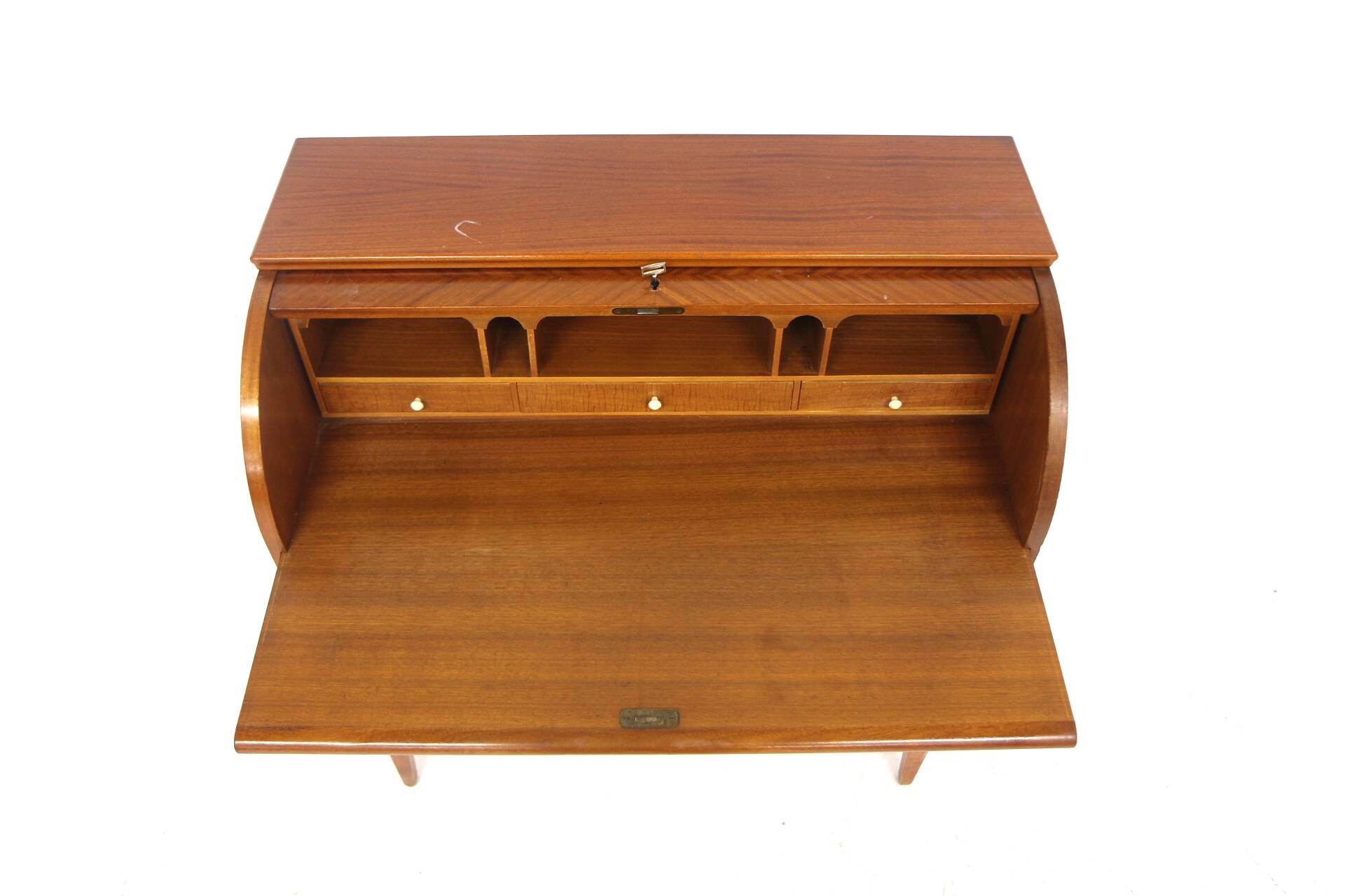 Scandinavian mahogany secretary desk, Bröderna Gustafssons, Sweden, 1950