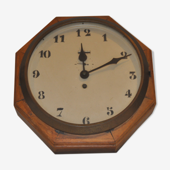 Wooden hexagon clock