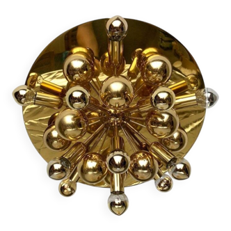 Atomic Brass Ceiling Light in Modern German Mid-Century by Dorothee Becker for Cosack, 1970s