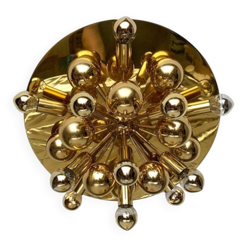 Plafonnier atomique en laiton par Dorothee Becker pour Cosack, années 1970