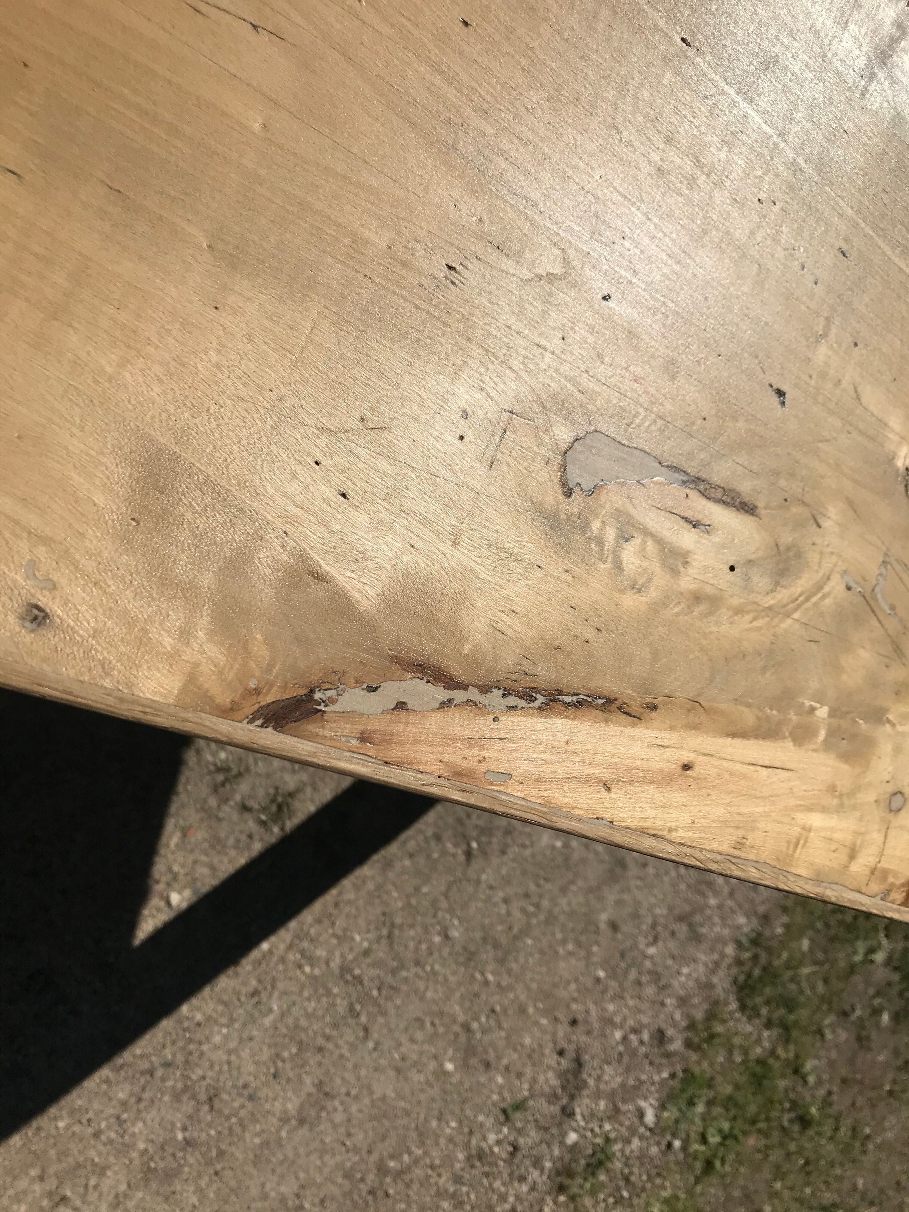 Renovated and enhanced old farm table 19th