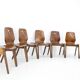 1970s Set of 7 Beech Stuckable Dining Chairs ,Germany