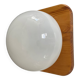 Vintage wall or ceiling light in pine and opaline.