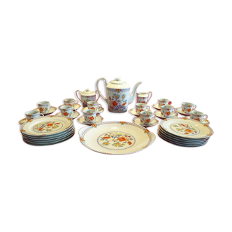 dessert service of limoges, porcelain of the Unicorn, limited edition 2500 copies