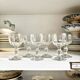 6 verres à pied en cristal soufflé à la main
