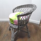 Fauteuil enfant en rotin