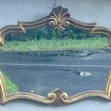 Louis XV baroque style mirror in wood and gilded stucco