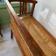 Art Deco wooden and cane bench
