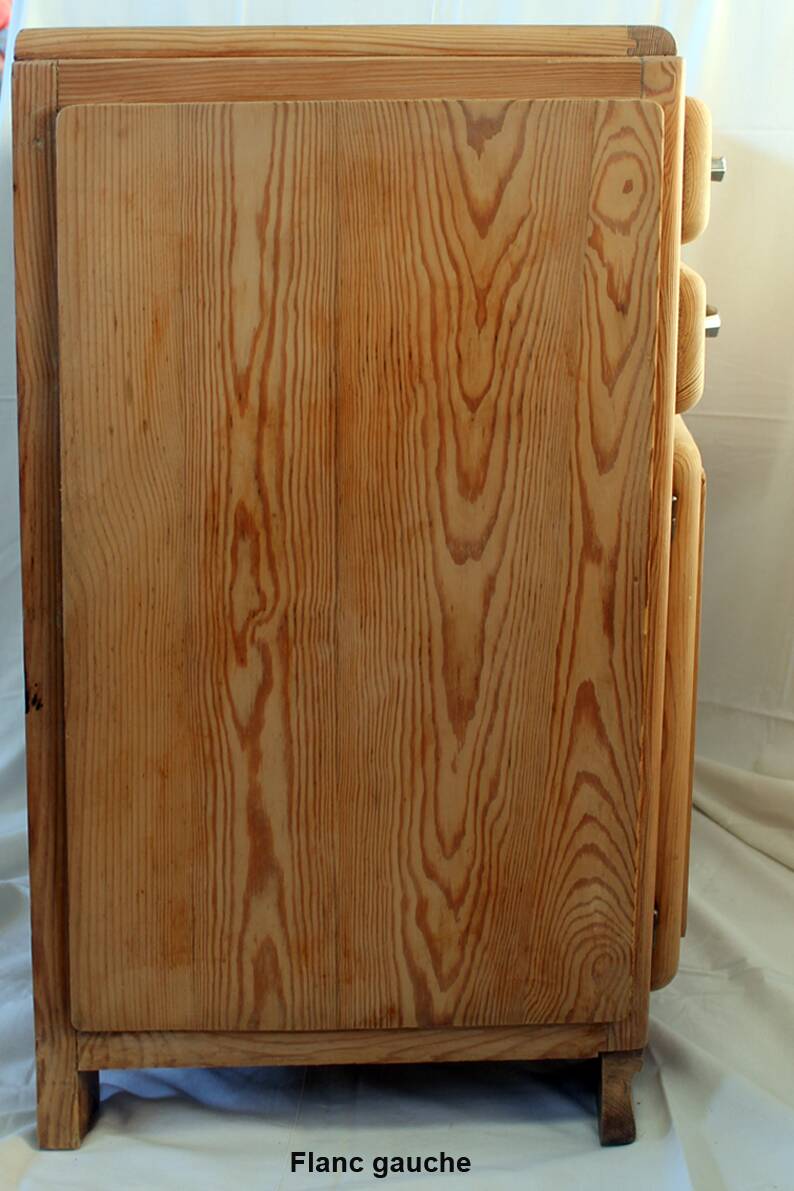 Low mado buffet, marble top, sanded