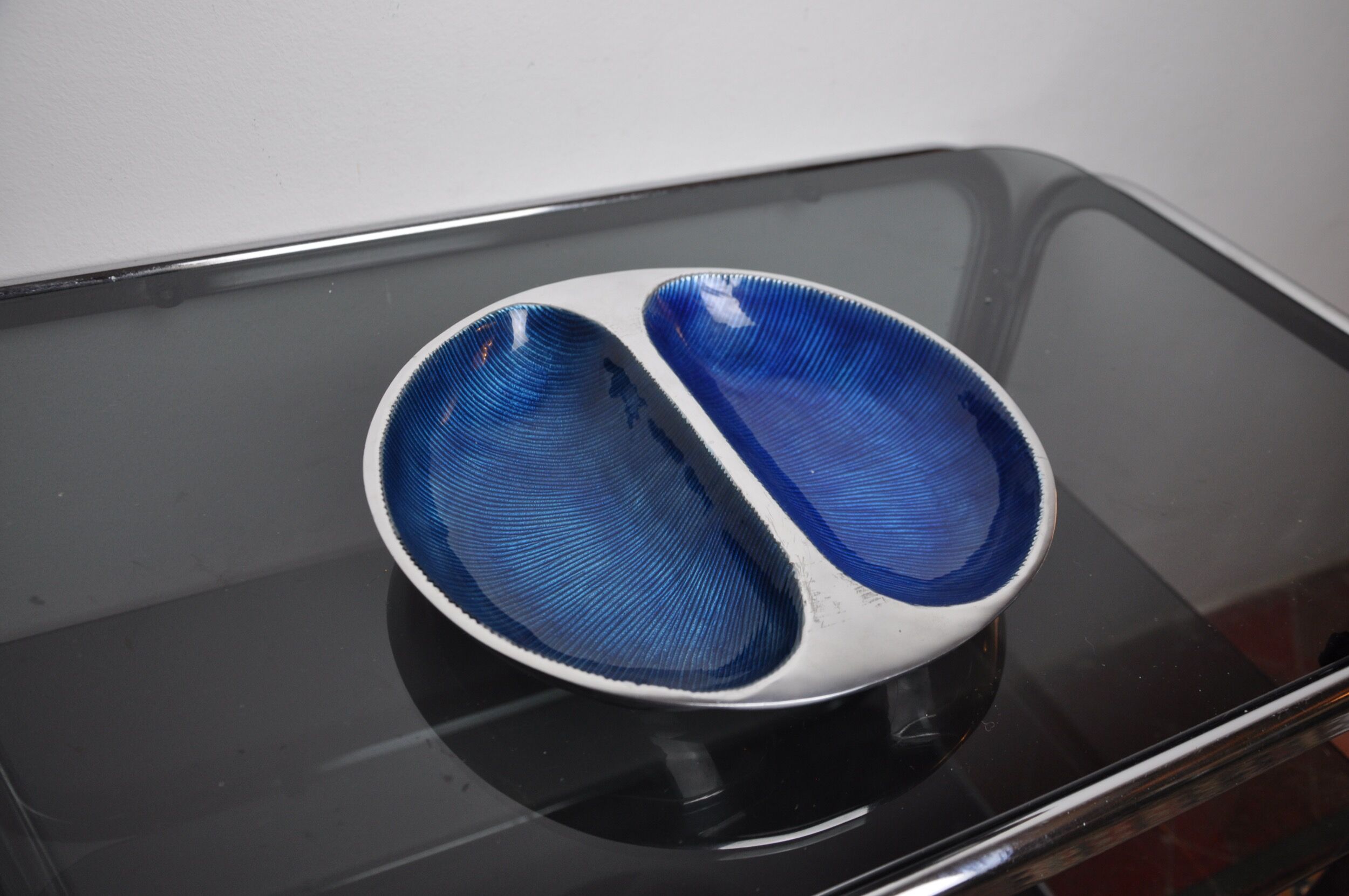 Brutalist ramekin enamelled by david marshall, 1980, spain