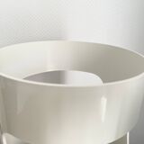 Kartell Gino Colombini white plastic umbrella stand from the 70s