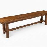 Solid oak farmhouse bench, 160cm in length.