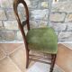 Chaise Louis Philippe en velours vert
