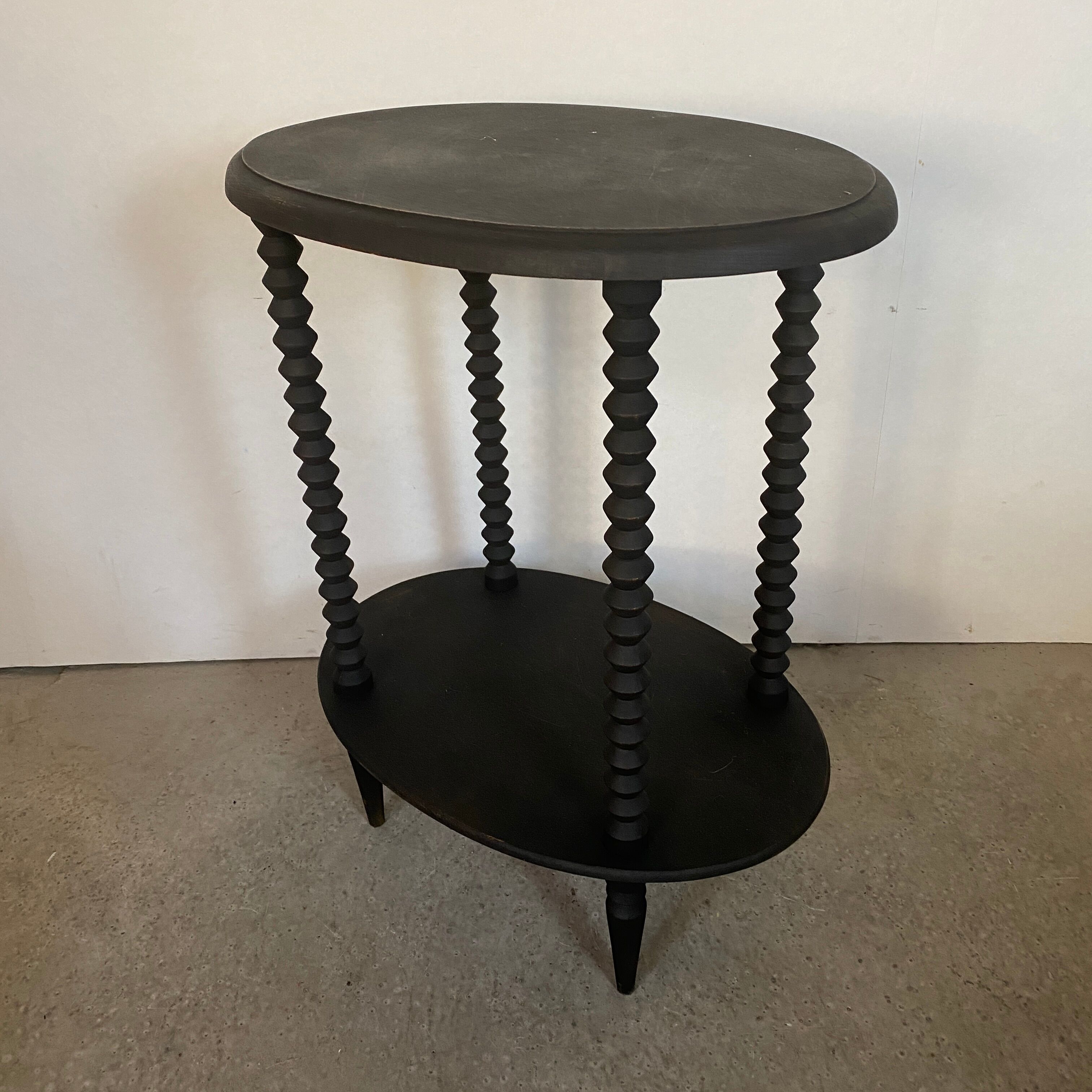 Gueridon double plateaux annees 50